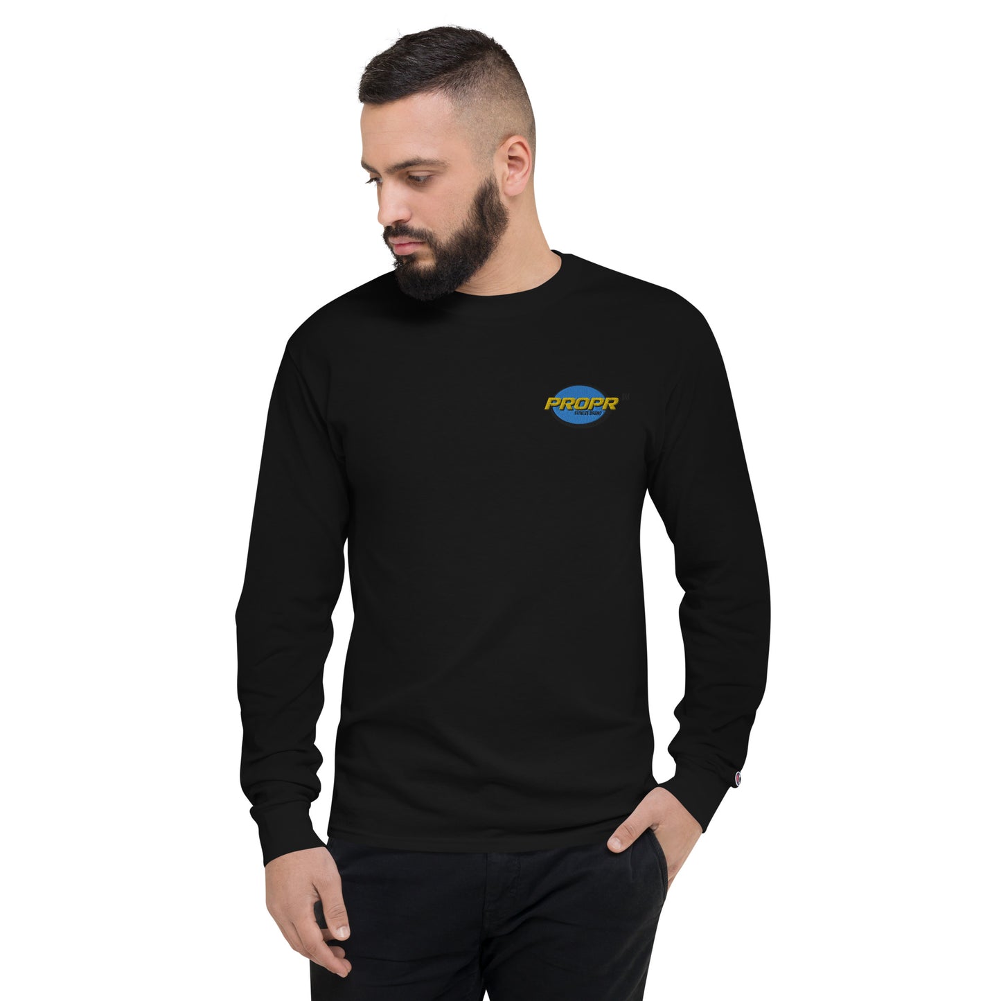 PROPR Alternate Logo Embroidered Long Sleeve Tee-Shirt