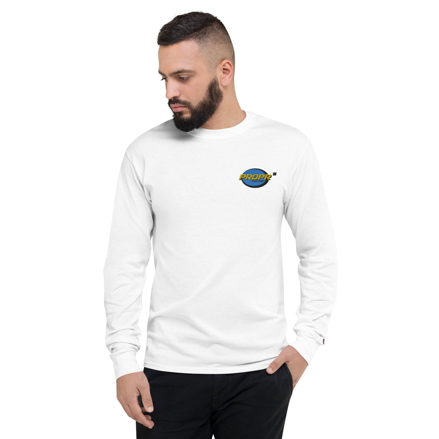 PROPR Alternate Logo Embroidered Long Sleeve Tee-Shirt