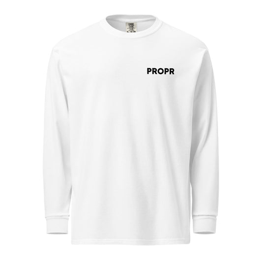 PROPR Heavyweight Long-Sleeve Tee Shirt (White)